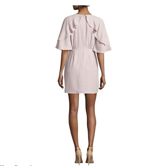 H Halston Primrose Light Pink Flutter Dress US 2 - Picture 3 of 10